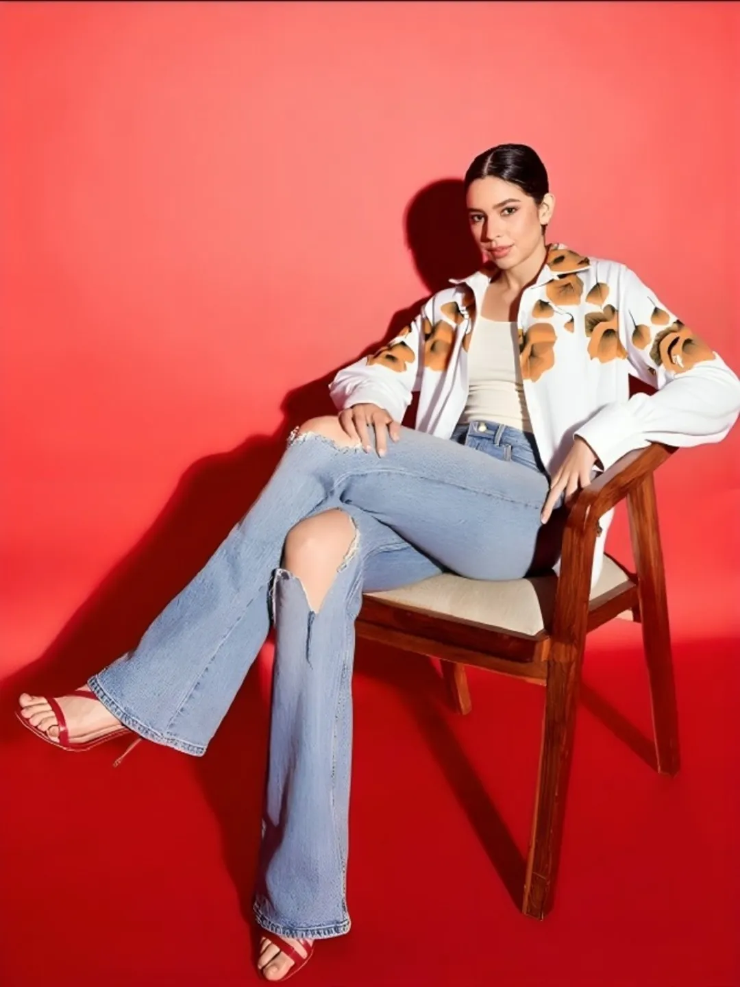 womens trendy printed shirt